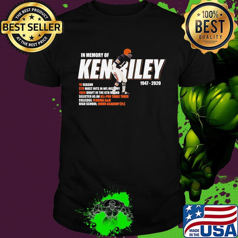 In memory of ken riley 1947 2020 15 season 5th most ints in nfl history 1969 draft in the 6th round shirt