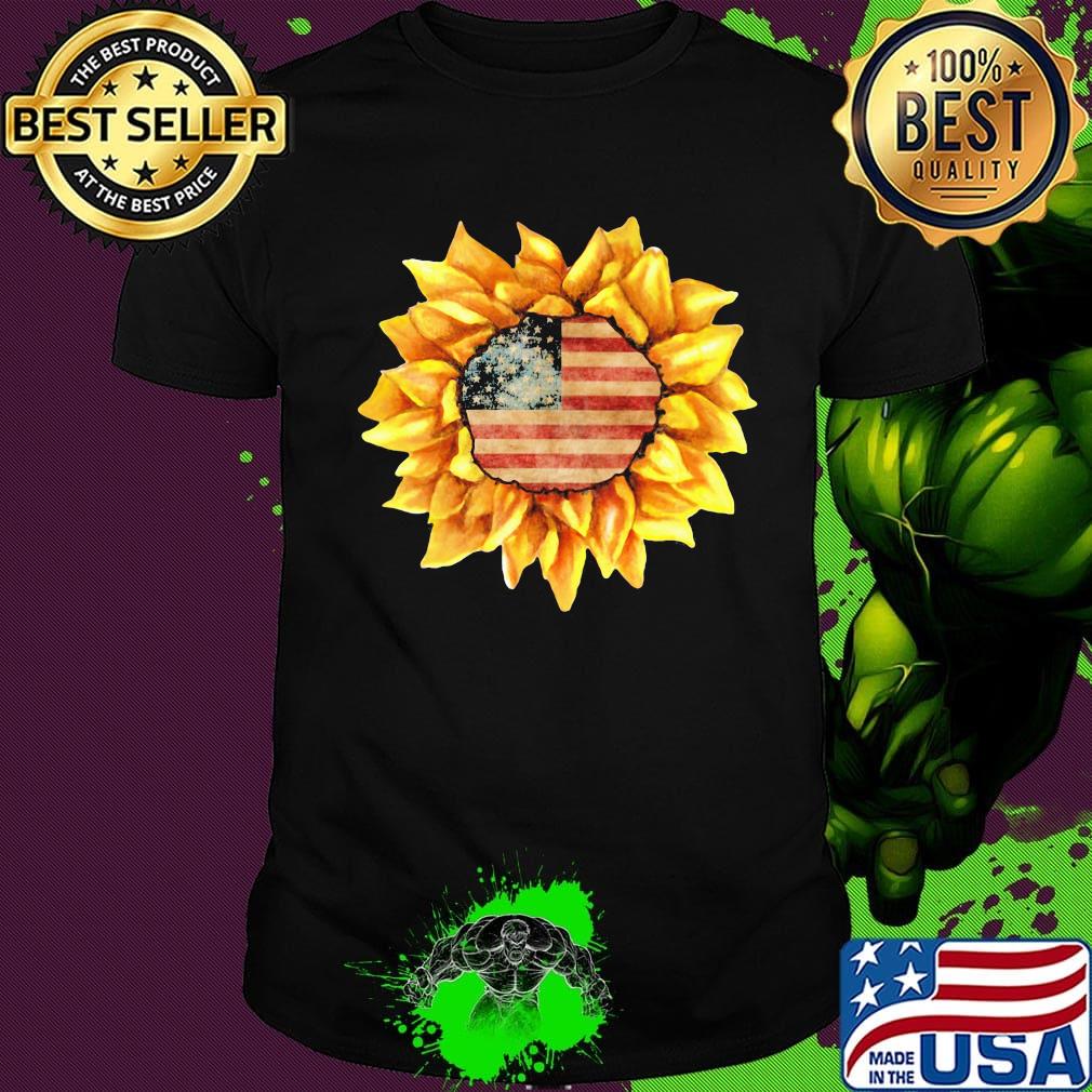 Independence day sunflower america shirt