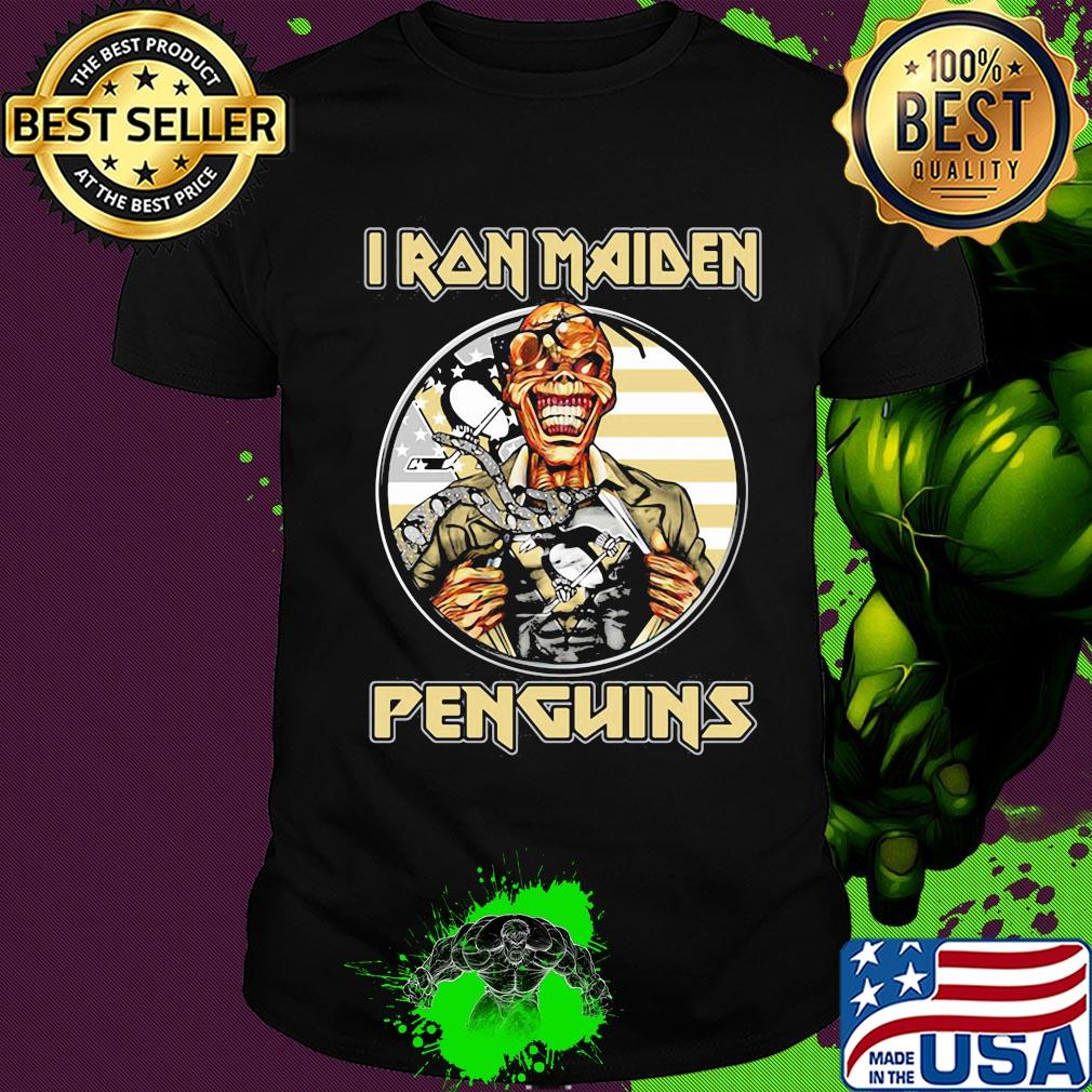 Iron maiden pittsburgh penguins american flag independence day shirt