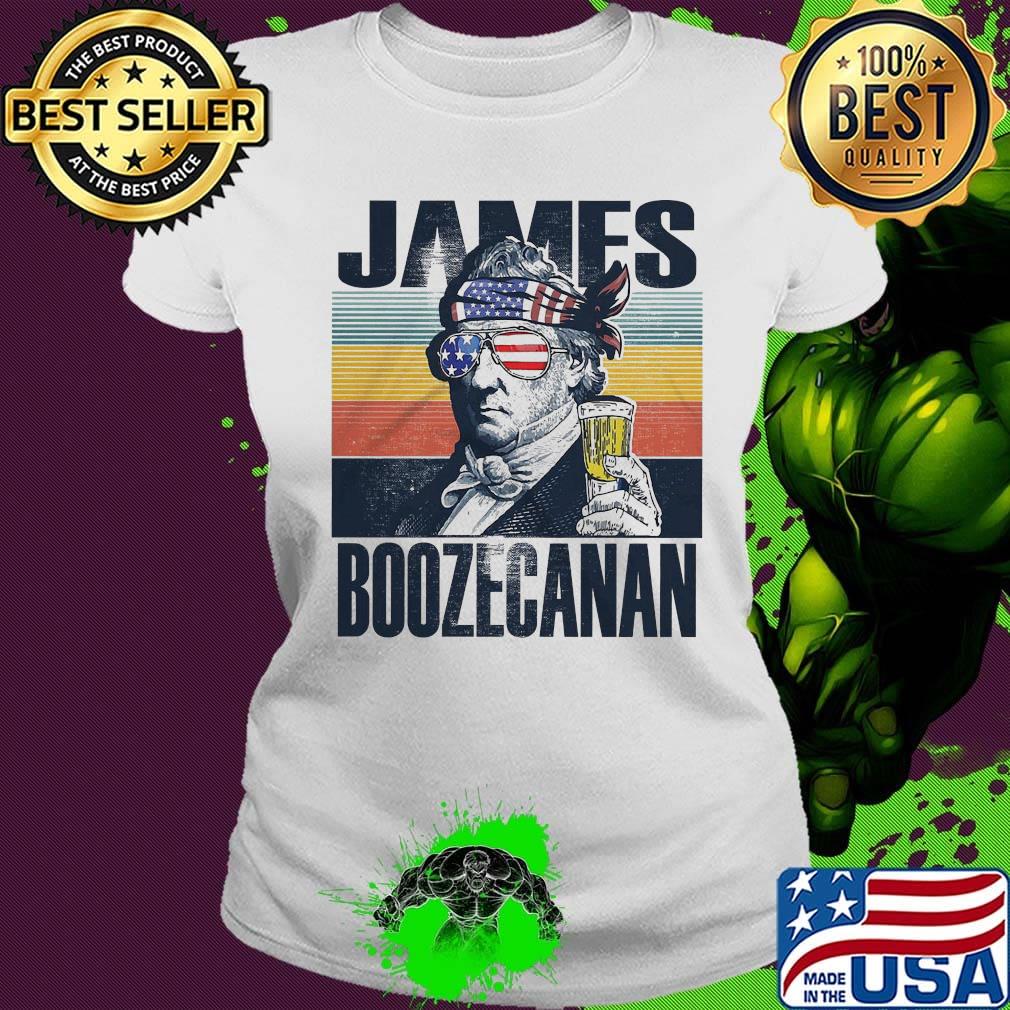 James Boozecanan Drinking Drunk 4th Of July vintage retro s Ladies tee James Boozecanan Drinking Drunk 4th Of July vintage retro s Ladies tee