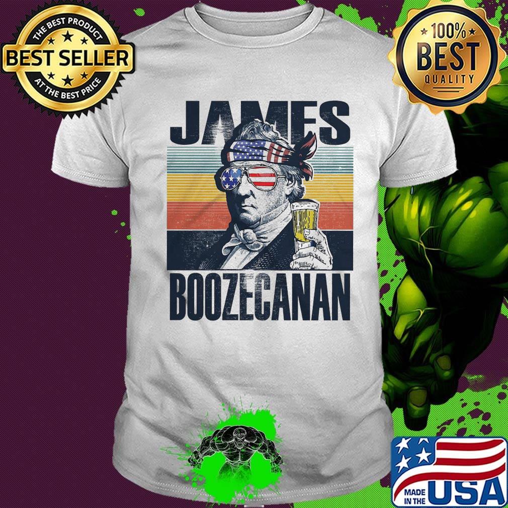 James Boozecanan Drinking Drunk 4th Of July vintage retro shirt