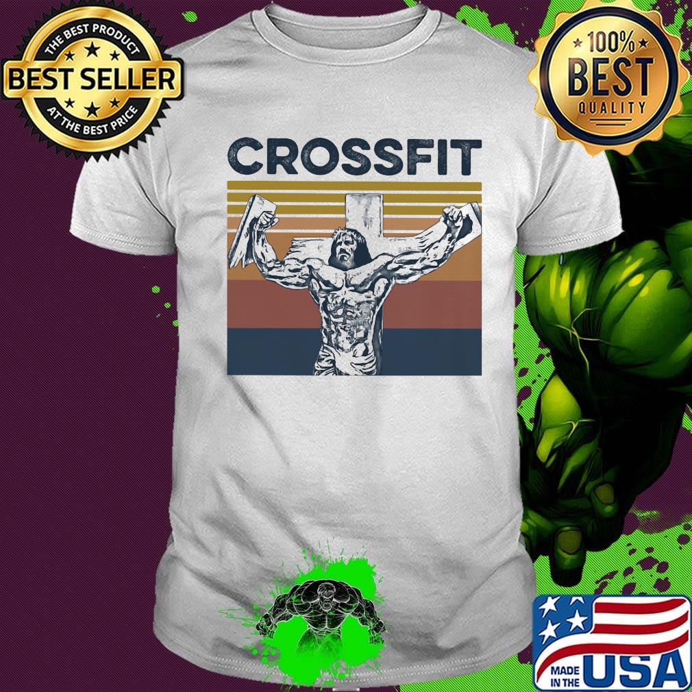 Jesus strong crossfit vintage retro shirt