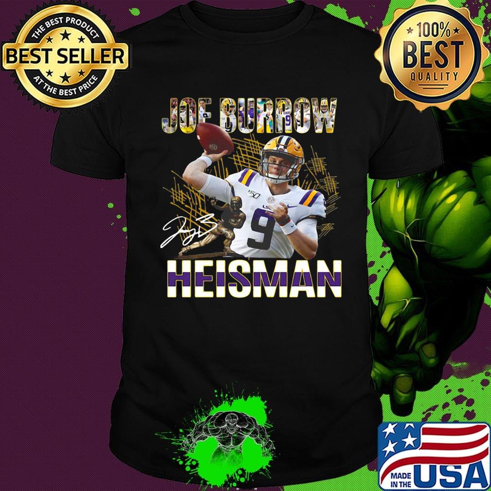 Joe burrow heisman lsu tigers football team signature shirt