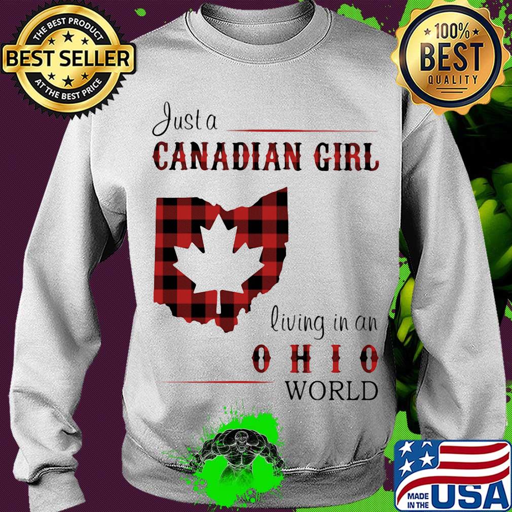 Just a canadian girl living in an ohio world map s Sweater Just a canadian girl living in an ohio world map s Sweater