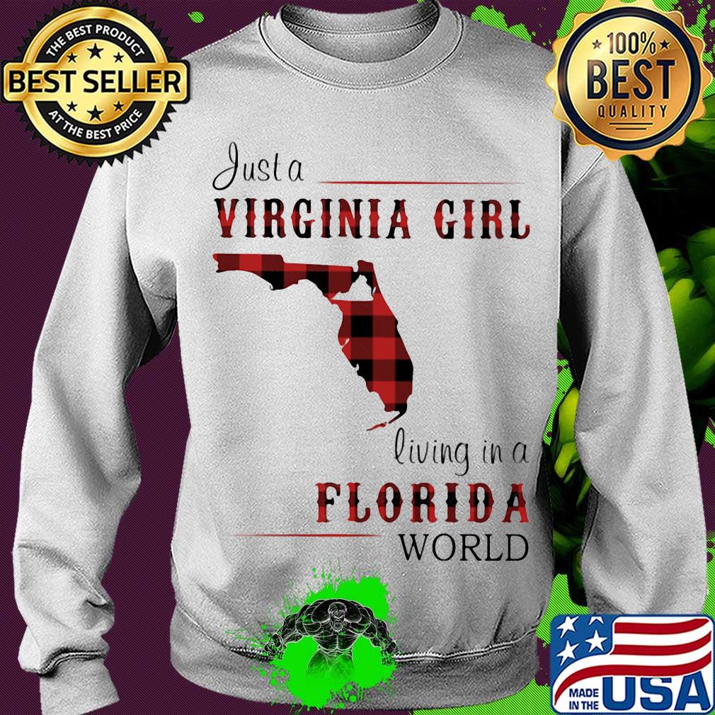 Just a virginia girl living in a florida world map s Sweater Just a virginia girl living in a florida world map s Sweater
