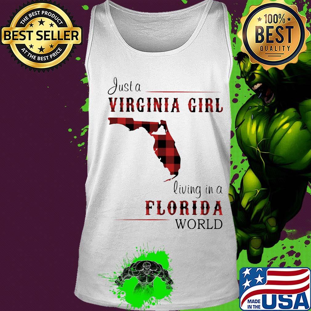 Just a virginia girl living in a florida world map s Tank top Just a virginia girl living in a florida world map s Tank top