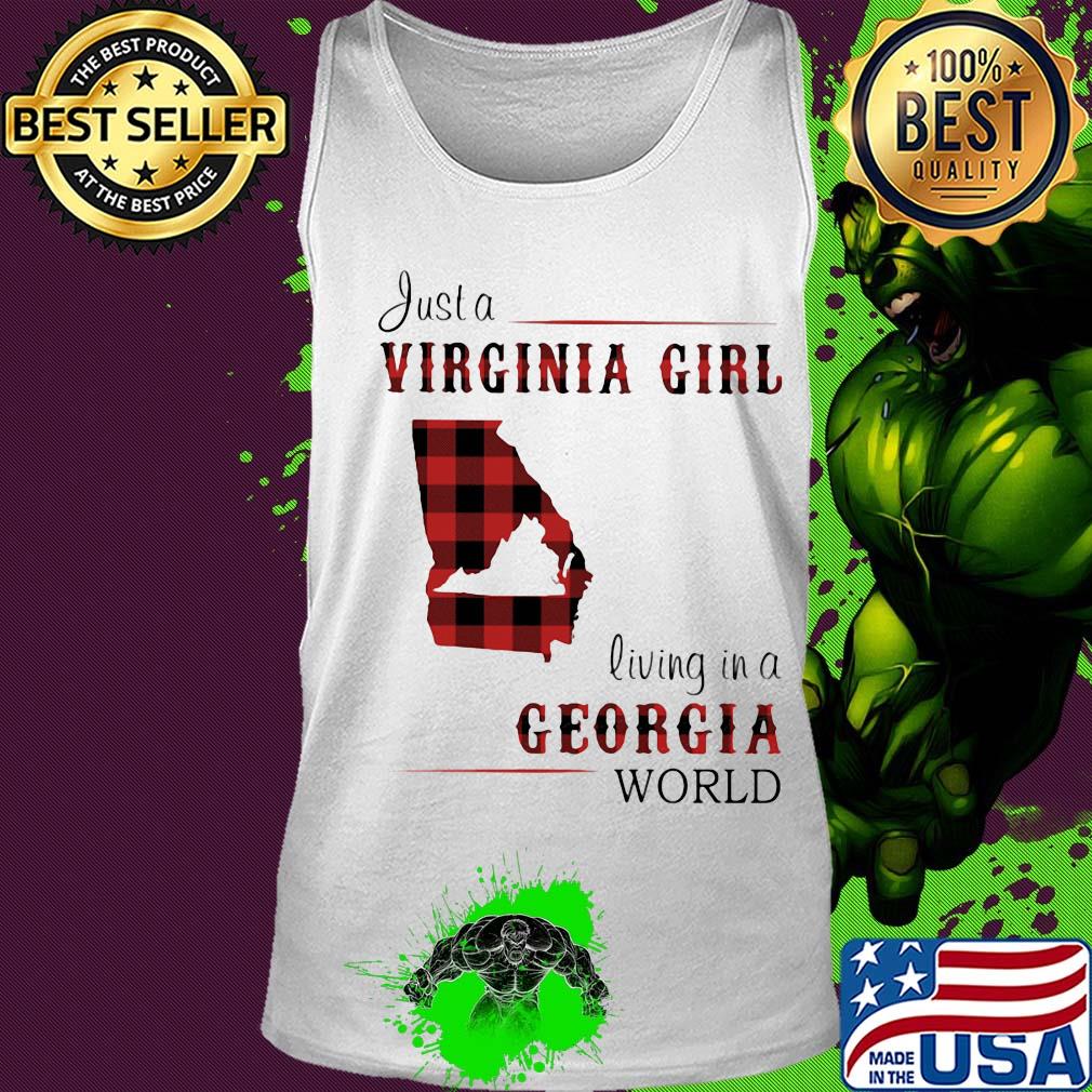 Just a virginia girl living in a georgia world map s Tank top Just a virginia girl living in a georgia world map s Tank top