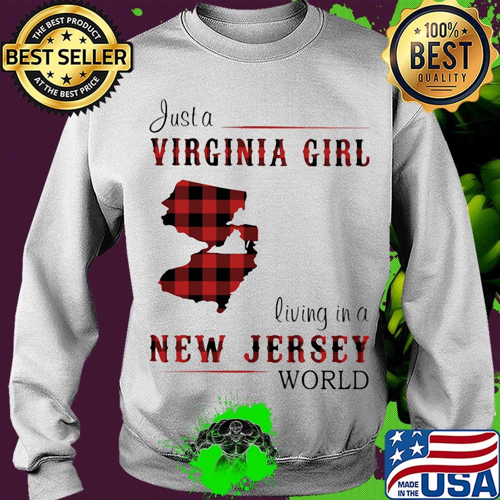 Just a virginia girl living in a new jersey world map s Sweater Just a virginia girl living in a new jersey world map s Sweater