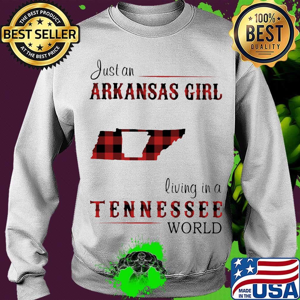 Just an arkansas girl living in a Tennessee world map s Sweater Just an arkansas girl living in a Tennessee world map s Sweater