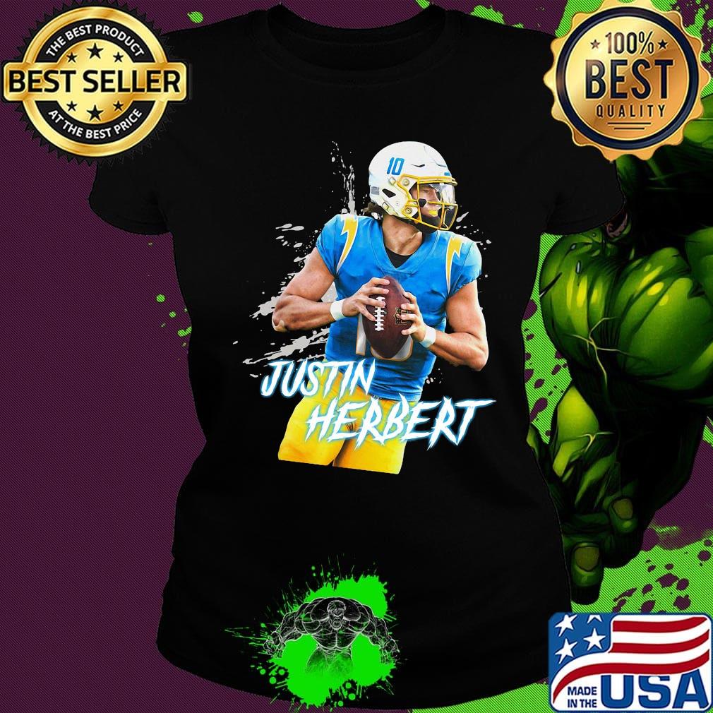 Justin herbert 10 los angeles football s Ladies tee Justin herbert 10 los angeles football s Ladies tee