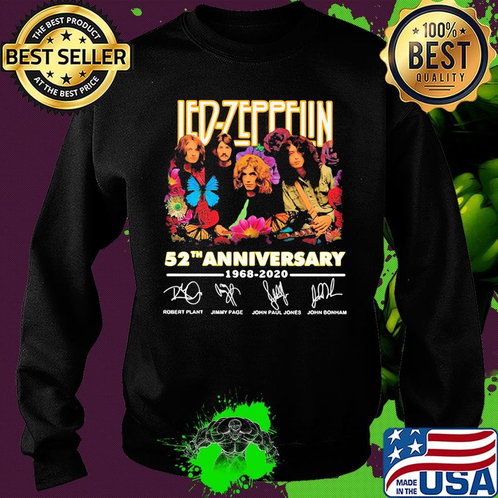 Led-zeppelin 52th anniversary 1968 2020 signatures flowers s Sweater Led-zeppelin 52th anniversary 1968 2020 signatures flowers s Sweater