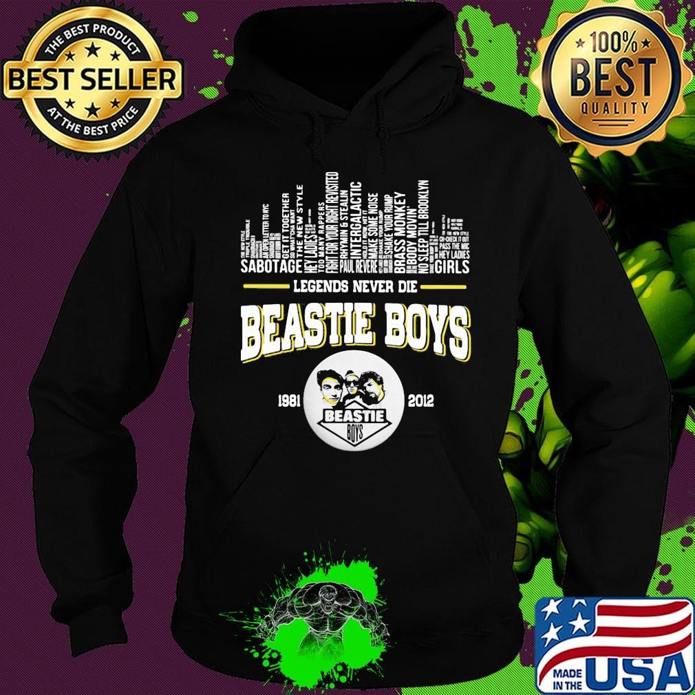 Legends never die beastie boys 1981 2012 band s Hoodie Legends never die beastie boys 1981 2012 band s Hoodie