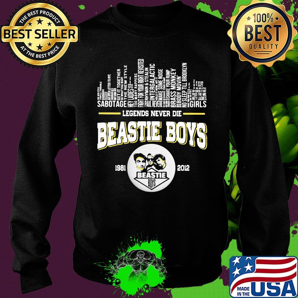Legends never die beastie boys 1981 2012 band s Sweater Legends never die beastie boys 1981 2012 band s Sweater