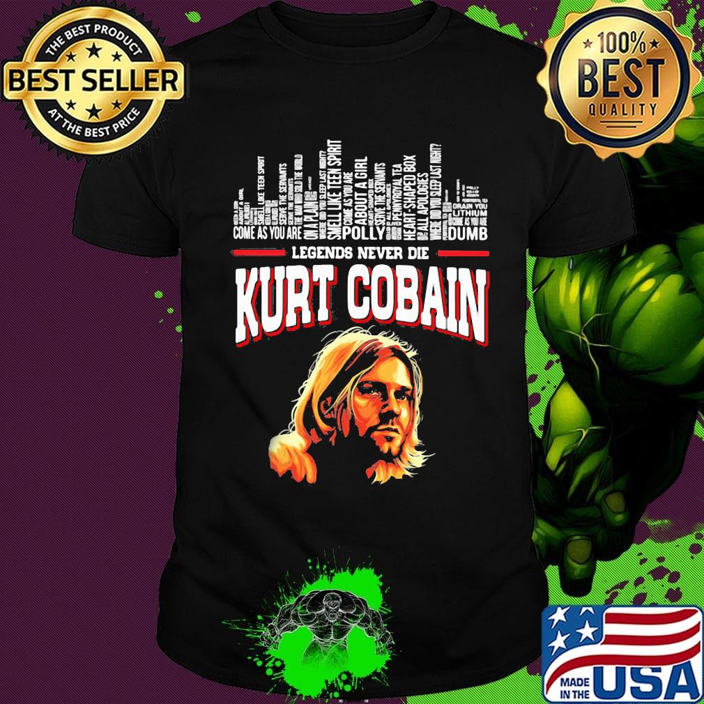 Legends never die kurt cobain art shirt