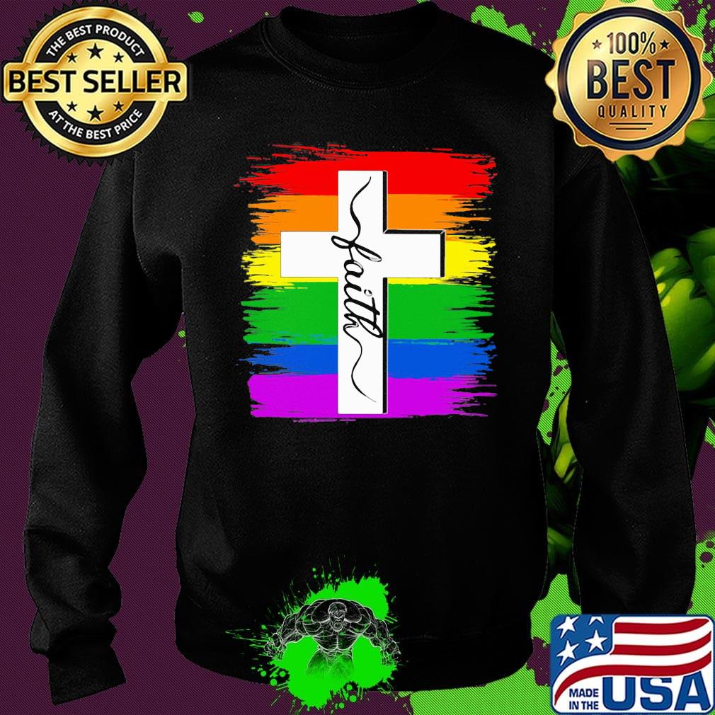 Lgbt faith cross rainbow s Sweater Lgbt faith cross rainbow s Sweater
