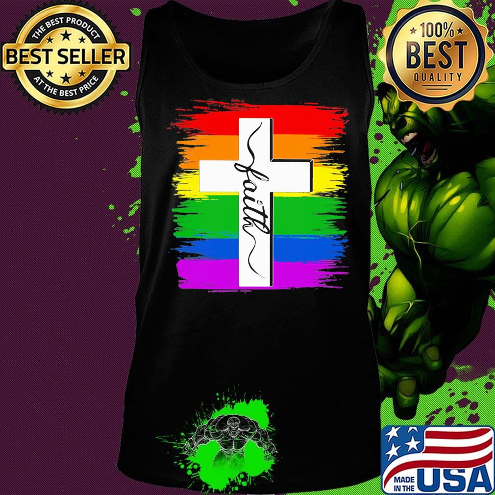Lgbt faith cross rainbow s Tank top Lgbt faith cross rainbow s Tank top