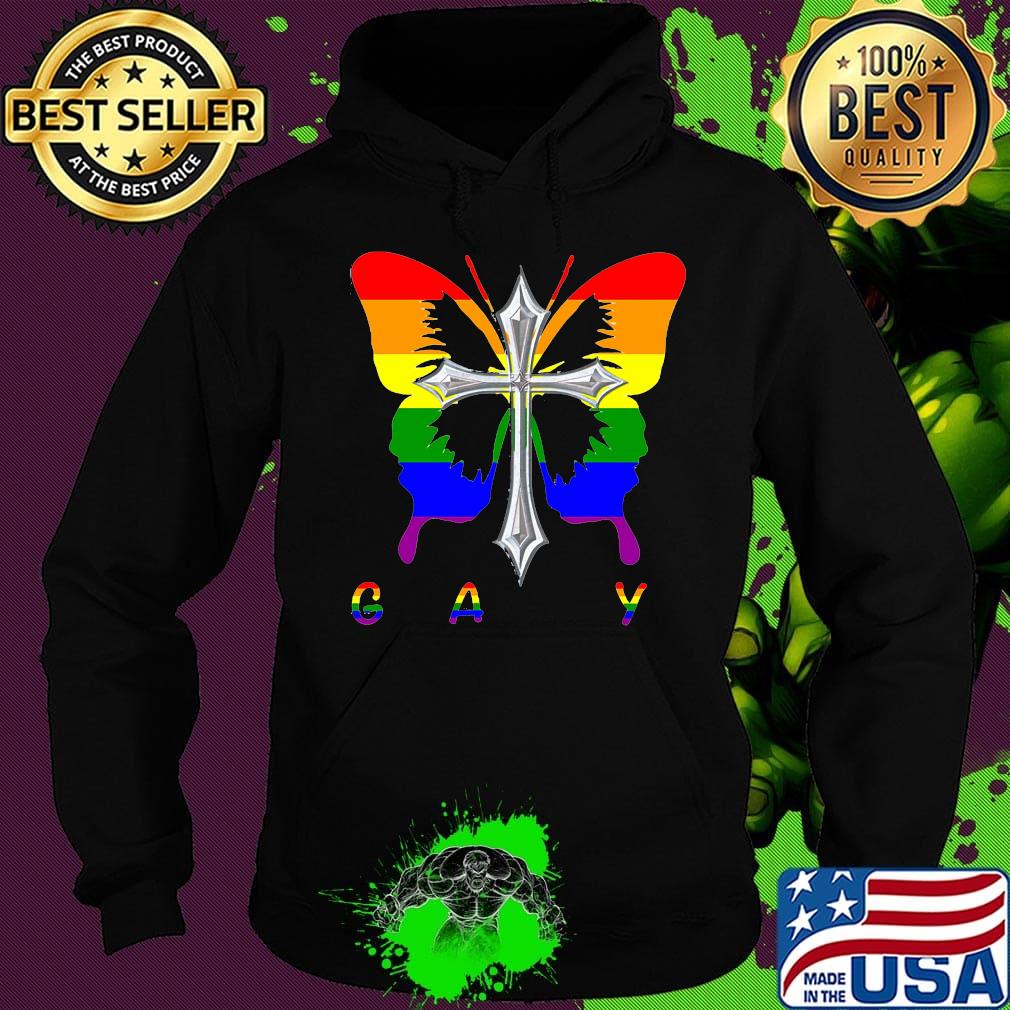 Lgbt gay butterfly cross s Hoodie Lgbt gay butterfly cross s Hoodie