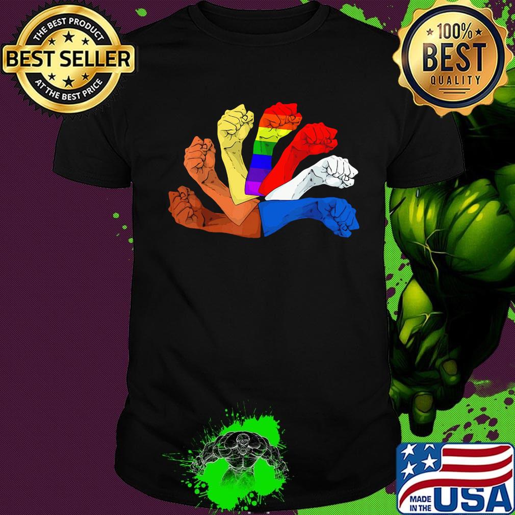 Lgbt juneteenth fist black lives matter shirt