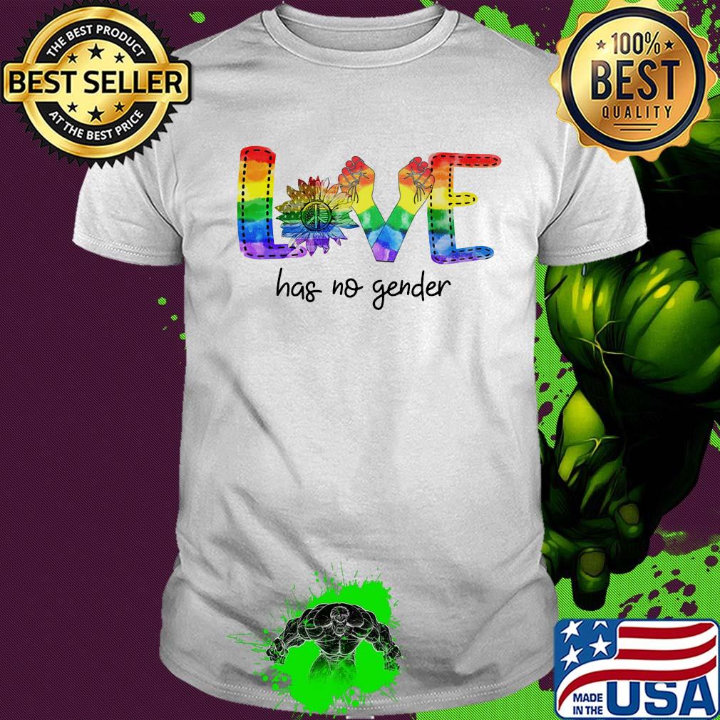 Lgbt love has no gender sunflower shirt