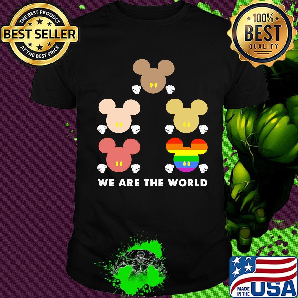 Lgbt mickey mouse we are the world black lives matter shirt