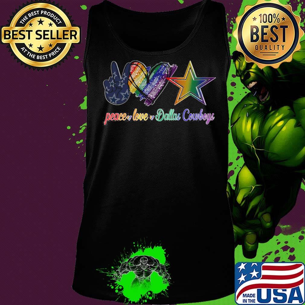 Lgbt peace love dallas cowboys s Tank top Lgbt peace love dallas cowboys s Tank top