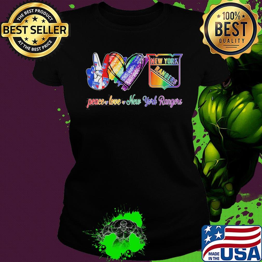 Lgbt peace love new york rangers s Ladies tee Lgbt peace love new york rangers s Ladies tee