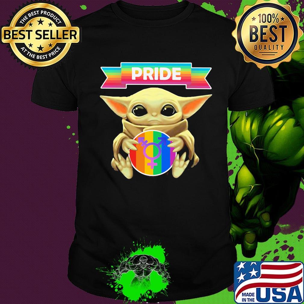 Lgbt star wars baby yoda hug pride shirt