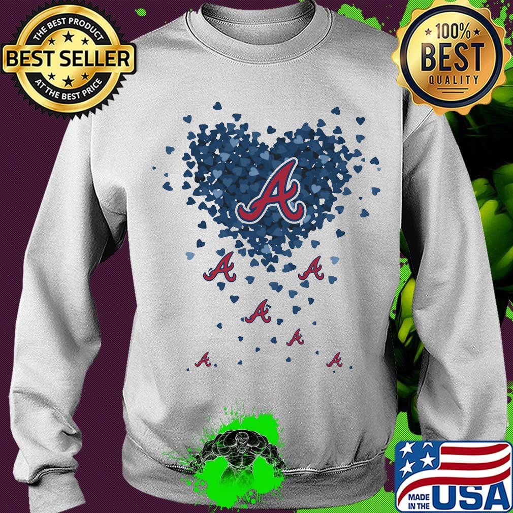 Love atlanta braves baseball logo hearts s Sweater Love atlanta braves baseball logo hearts s Sweater