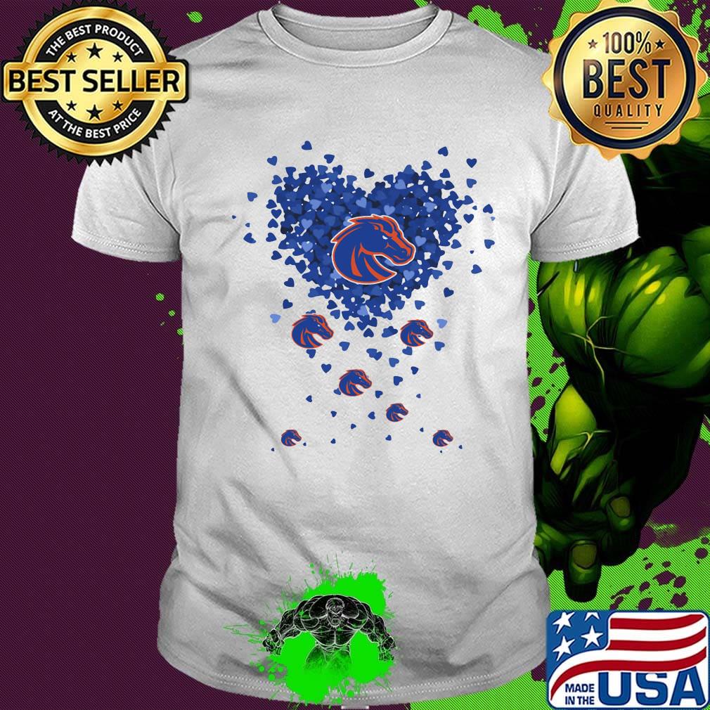 Love boise state broncos logo hearts shirt