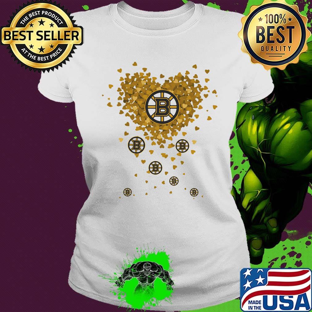 Love boston bruins hockey logo hearts s Ladies tee Love boston bruins hockey logo hearts s Ladies tee
