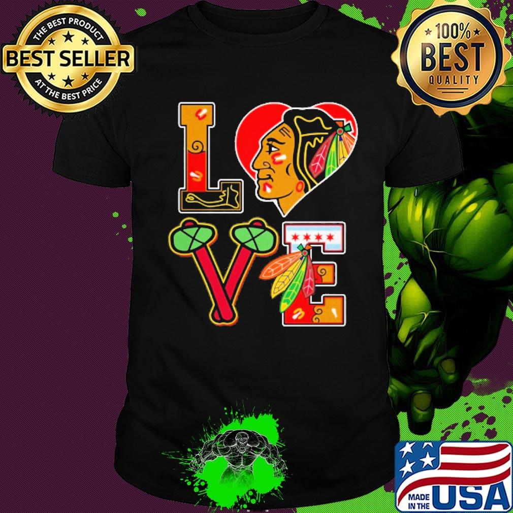 Love chicago blackhawks football team shirt