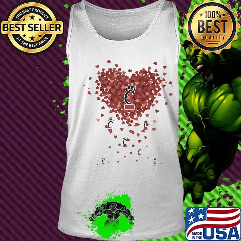 Love cincinnati bearcats logo hearts s Tank top Love cincinnati bearcats logo hearts s Tank top