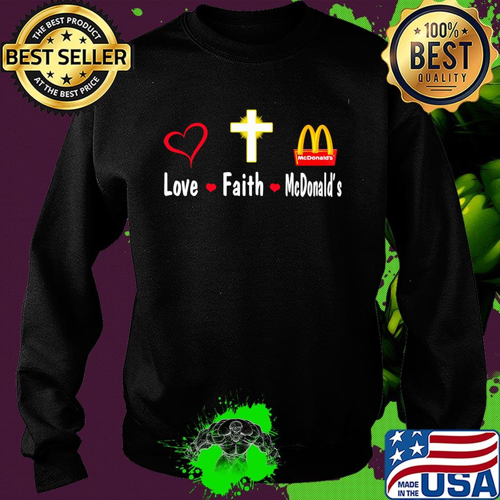 Love faith Mcdonald's logo s Sweater Love faith Mcdonald's logo s Sweater