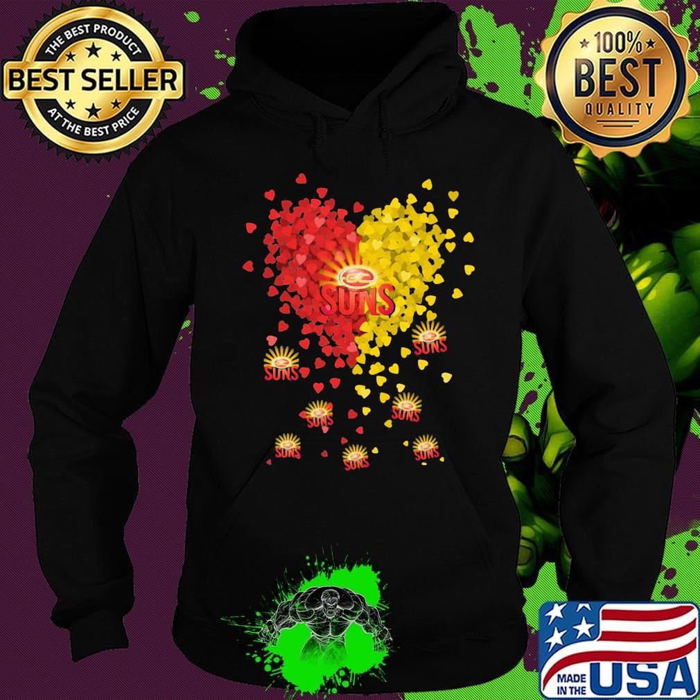 Love gold coast suns logo hearts light s Hoodie Love gold coast suns logo hearts light s Hoodie