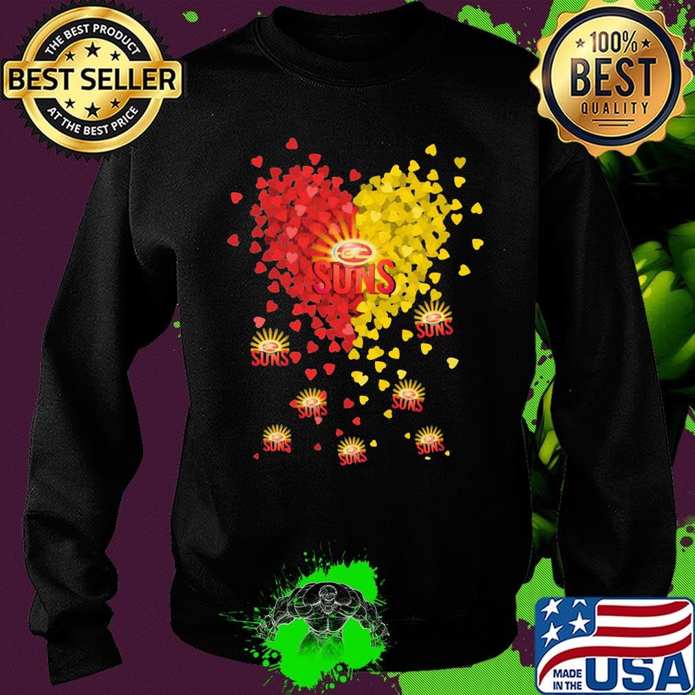 Love gold coast suns logo hearts light s Sweater Love gold coast suns logo hearts light s Sweater