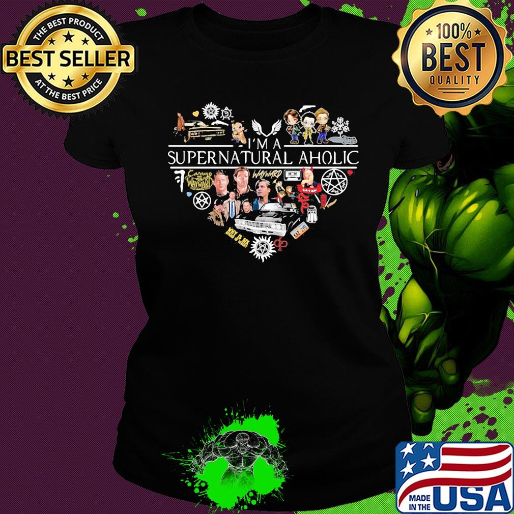 Love I'm a supernatural aholic heart s Ladies tee Love I'm a supernatural aholic heart s Ladies tee