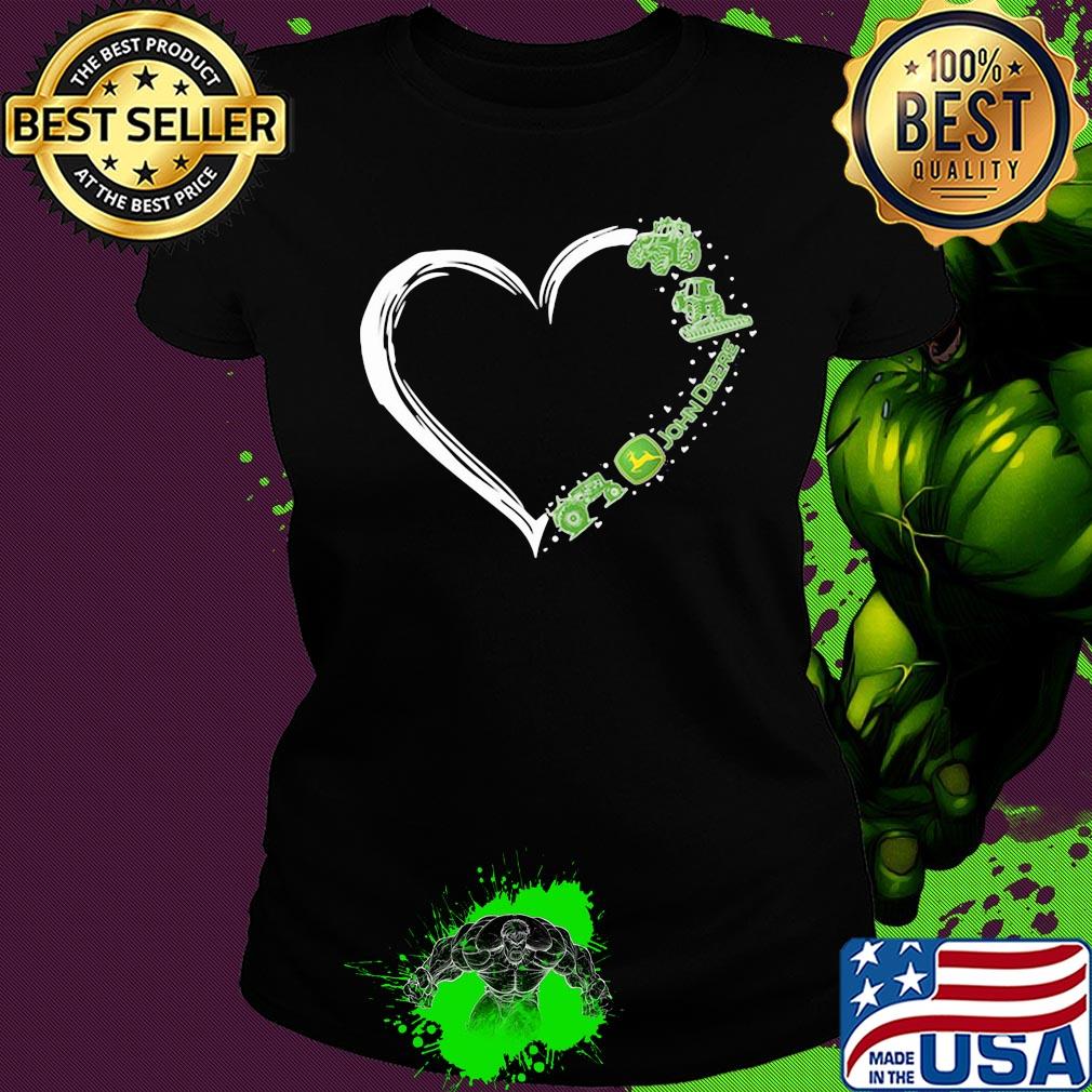 Love john deere logo hearts s Ladies tee Love john deere logo hearts s Ladies tee