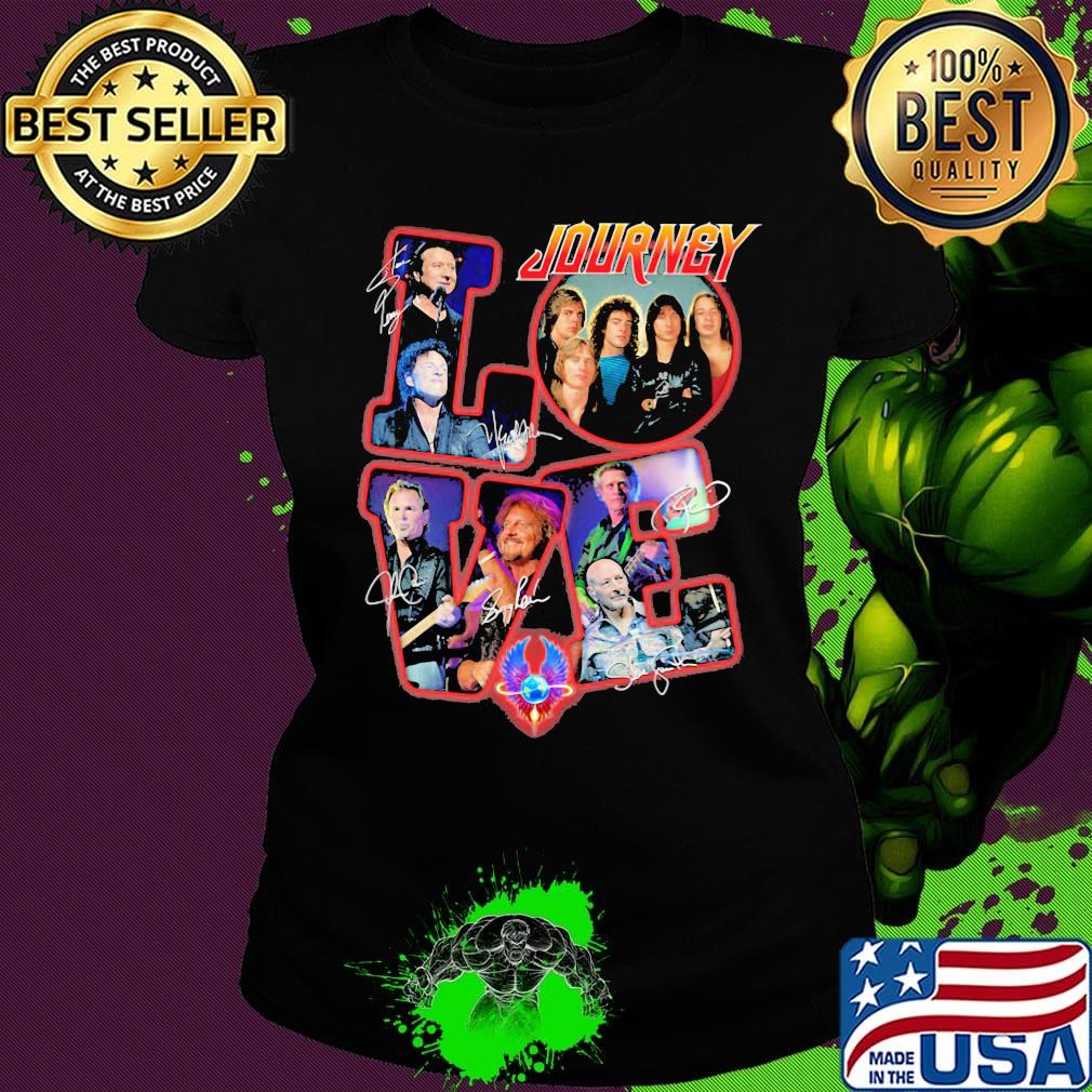 Love journey band members signatures s Ladies tee Love journey band members signatures s Ladies tee