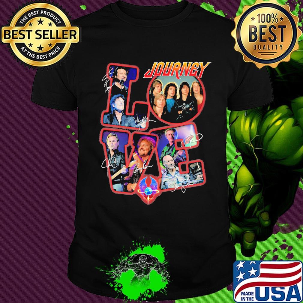 Love journey band members signatures shirt