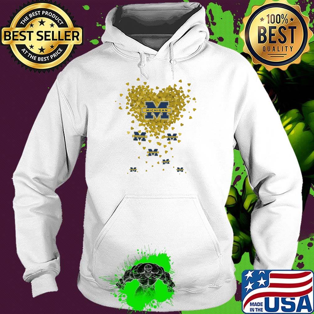 Love michigan wolverines logo hearts s Hoodie Love michigan wolverines logo hearts s Hoodie