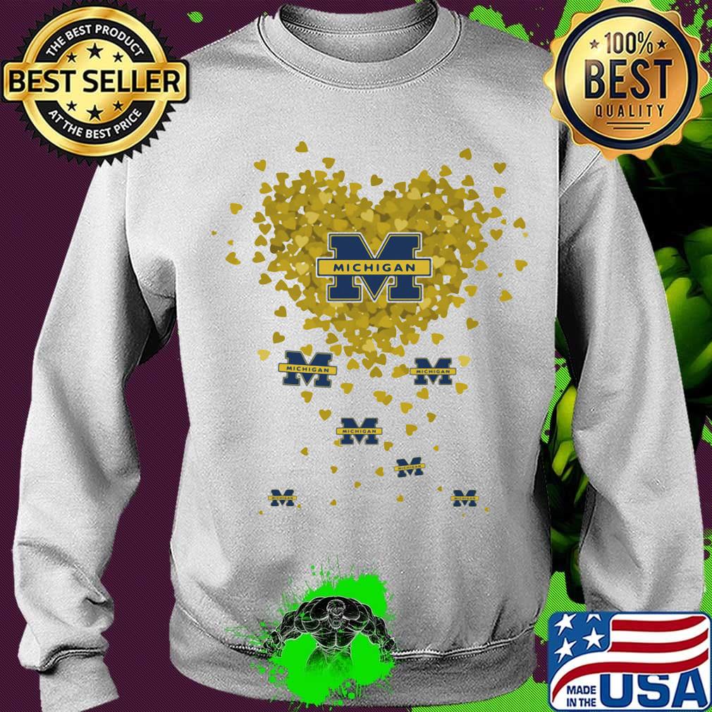 Love michigan wolverines logo hearts s Sweater Love michigan wolverines logo hearts s Sweater