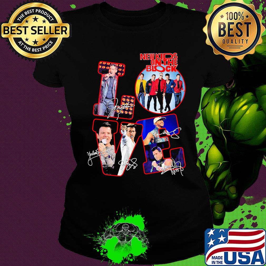 Love new kids on the block band members signatures s Ladies tee Love new kids on the block band members signatures s Ladies tee