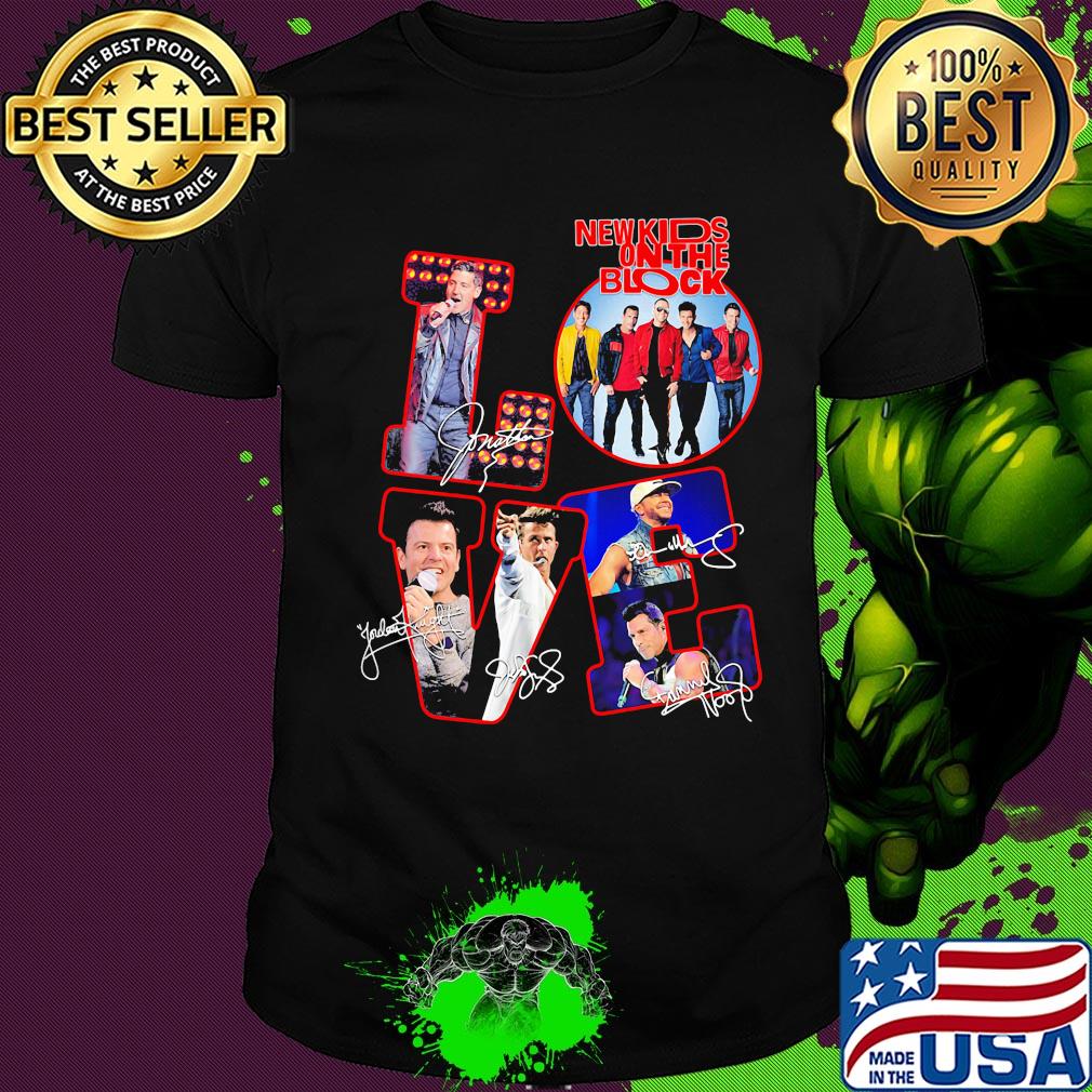 Love new kids on the block band members signatures shirt Love new kids on the block band members signatures shirt