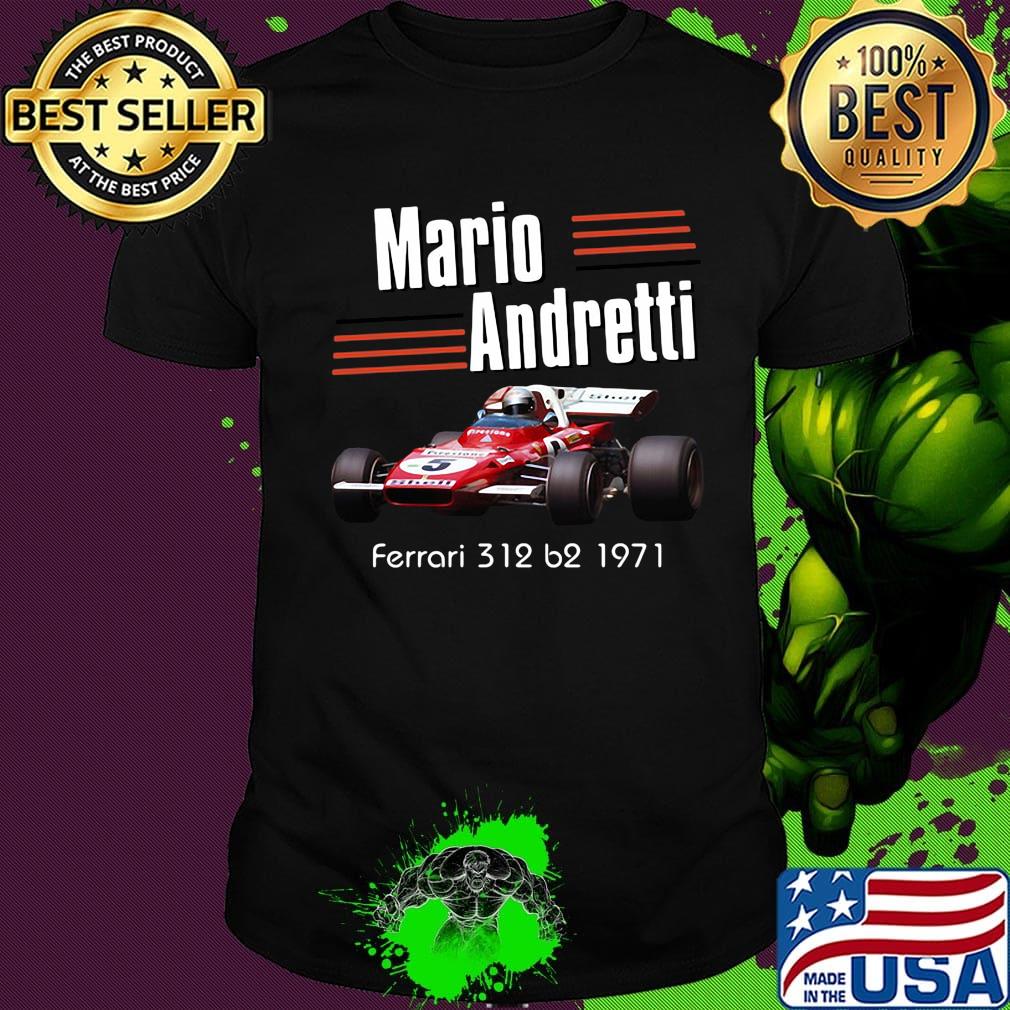 Mario andretti indianapolis 500 ferrari 312 b2 1971 line shirt