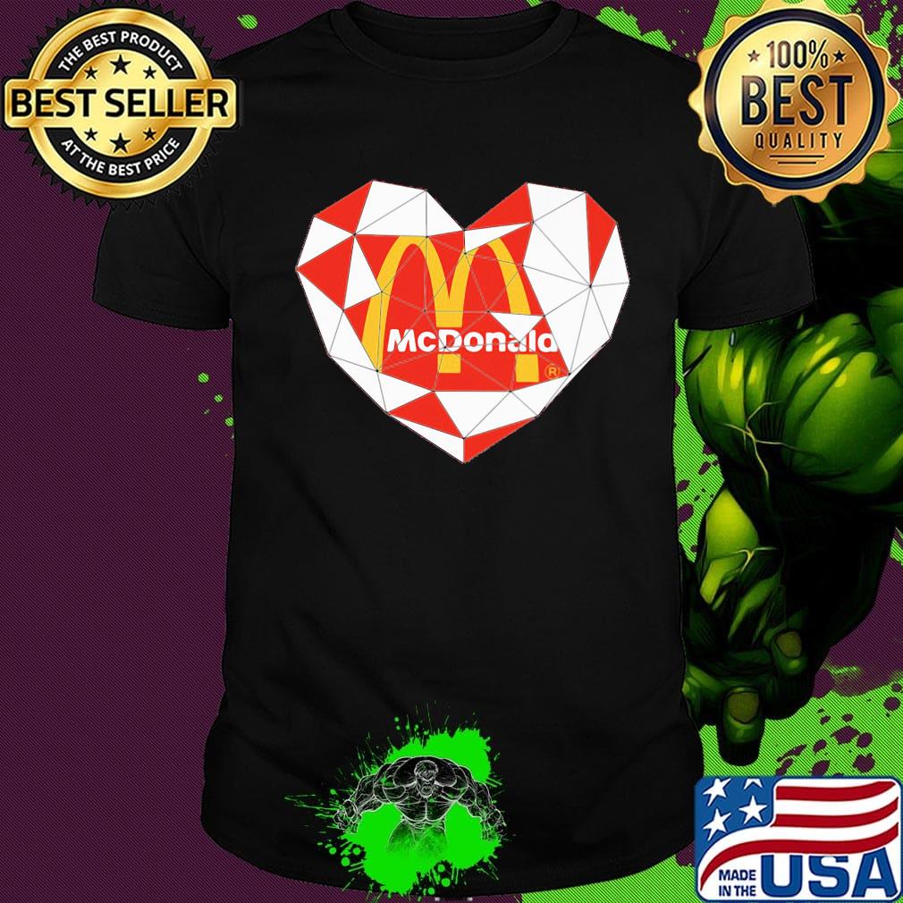 Mcdonald's logo heart diamond shirt