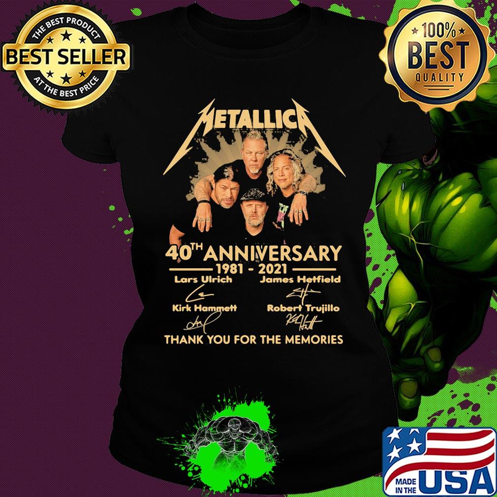 Metallica 40th anniversary 1980 2020 thank you for the memories signatures s Ladies tee Metallica 40th anniversary 1980 2020 thank you for the memories signatures s Ladies tee