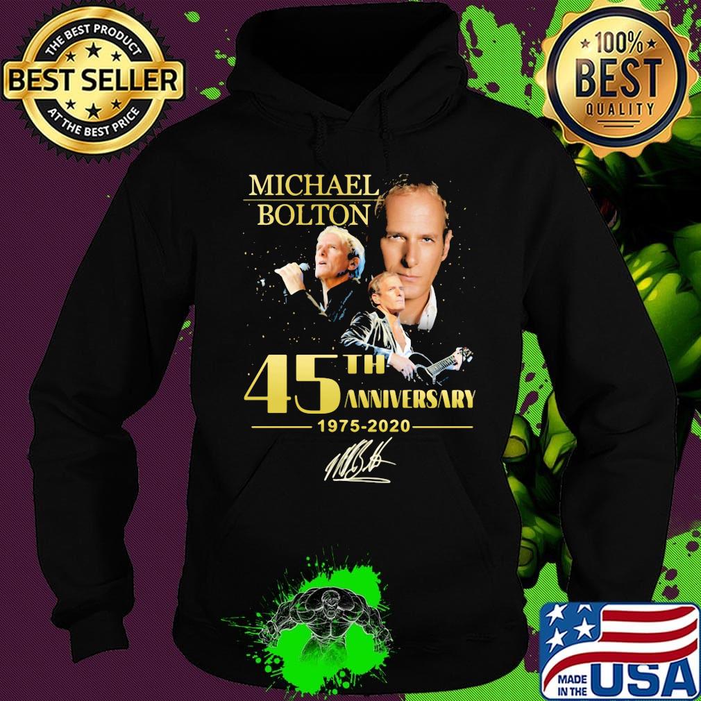 Michael bolton 45th anniversary 1975 2020 signature black s Hoodie Michael bolton 45th anniversary 1975 2020 signature black s Hoodie