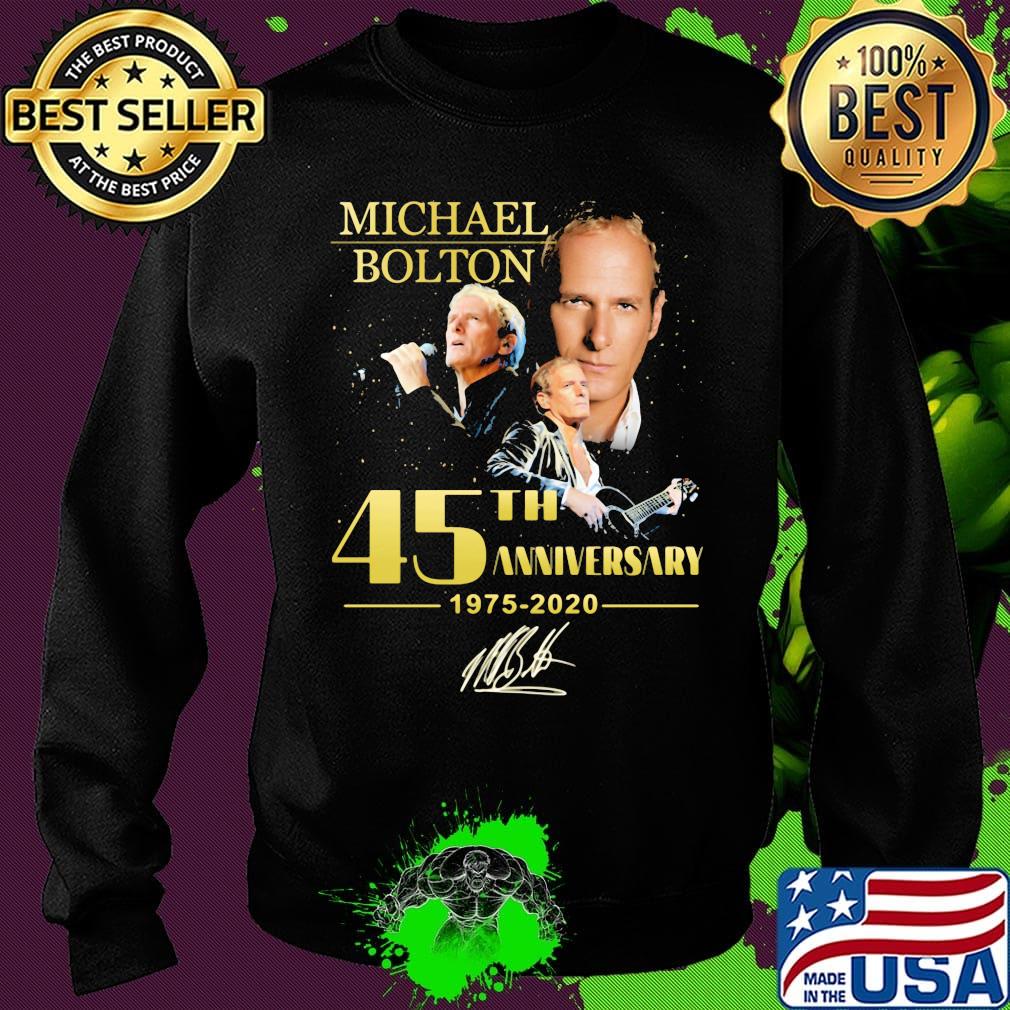 Michael bolton 45th anniversary 1975 2020 signature black s Sweater Michael bolton 45th anniversary 1975 2020 signature black s Sweater