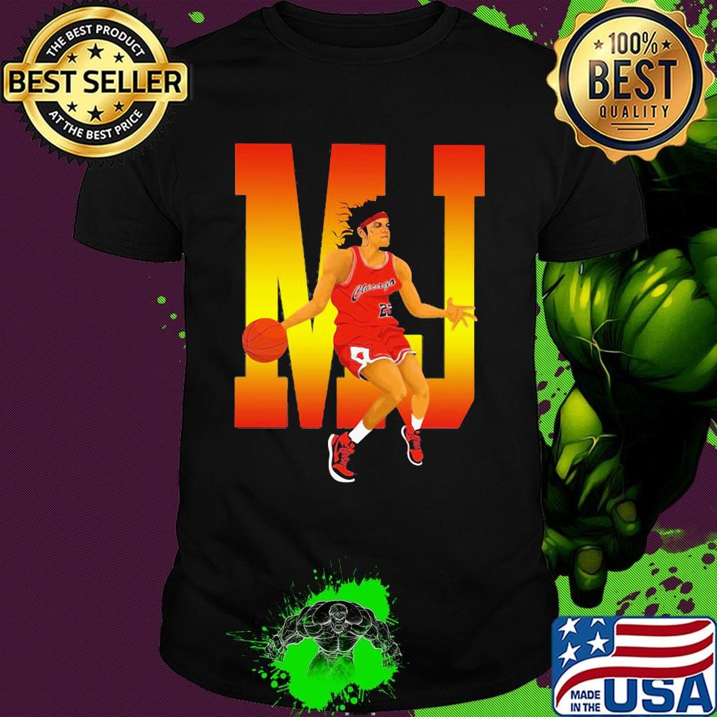 Michael jackson chicago bulls basketball player shirt