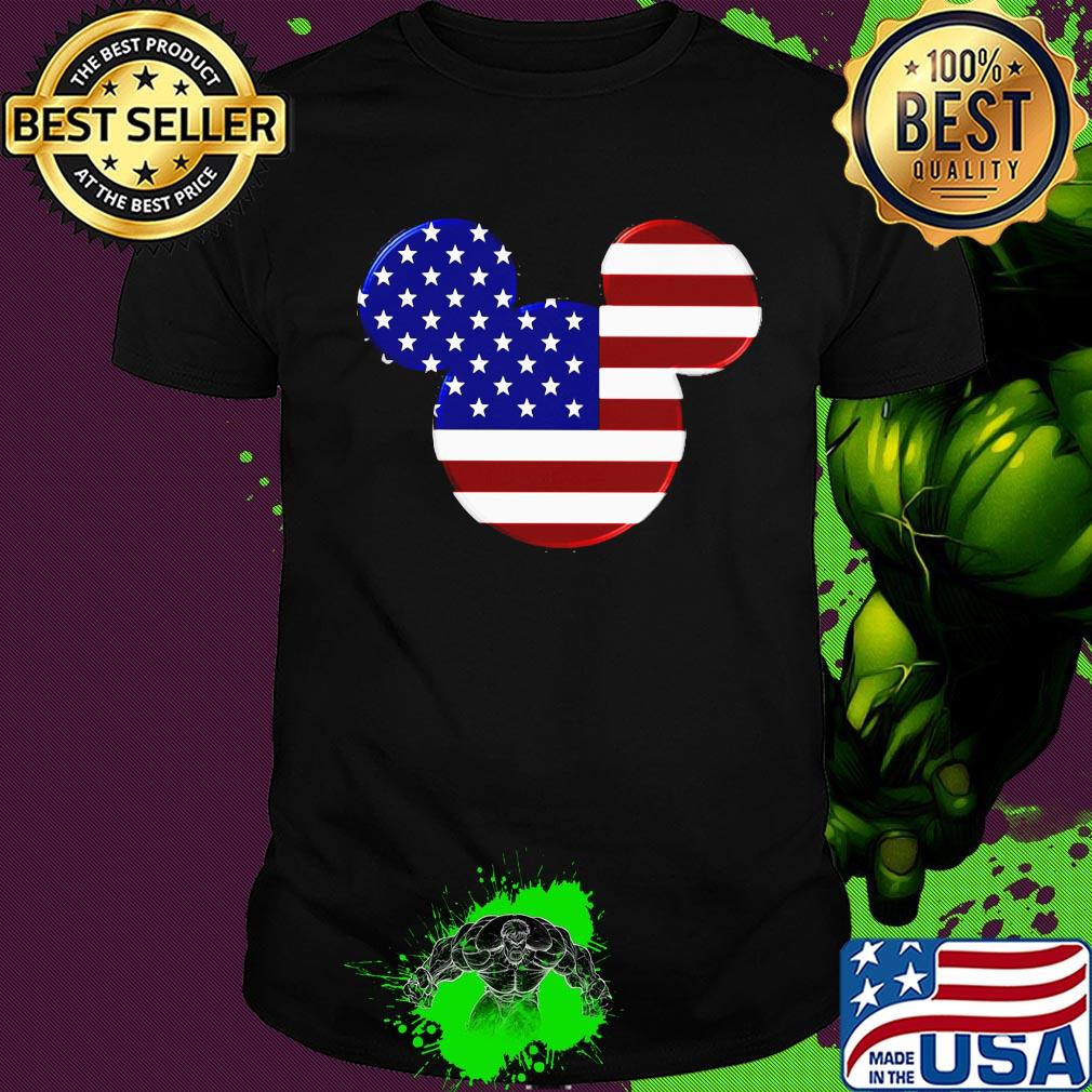 Mickey mouse american flag happy independence day shirt